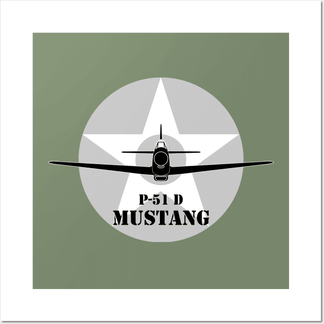 North American P-51 Mustang Fighter Wall Art by Jose Luiz Filho